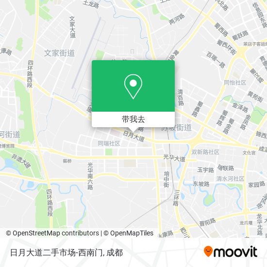 日月大道二手市场-西南门地图