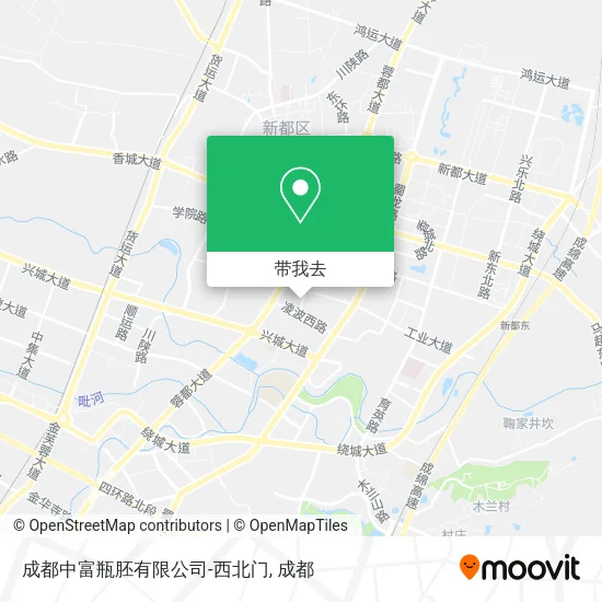 成都中富瓶胚有限公司-西北门地图