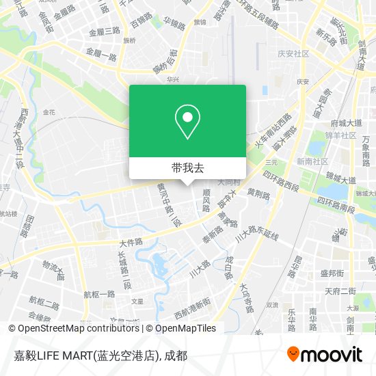 嘉毅LIFE MART(蓝光空港店)地图