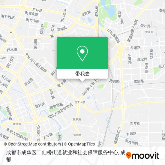 成都市成华区二仙桥街道就业和社会保障服务中心地图