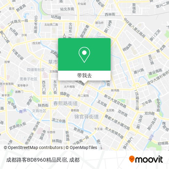成都路客BD8960精品民宿地图