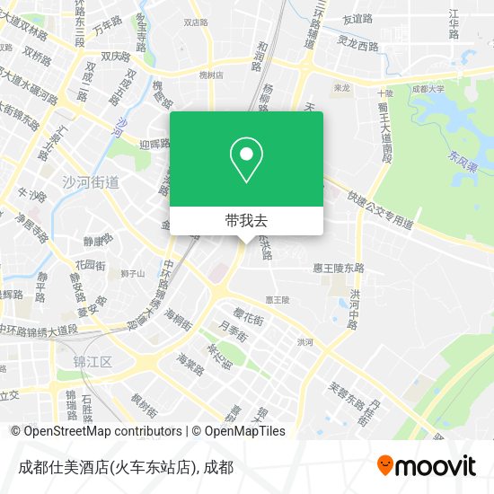 成都仕美酒店(火车东站店)地图