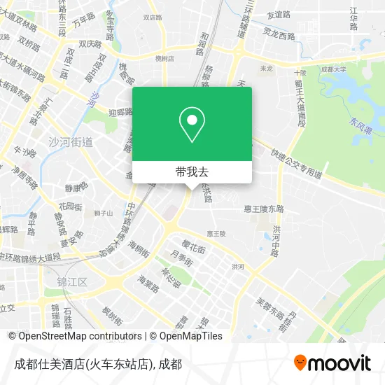 成都仕美酒店(火车东站店)地图