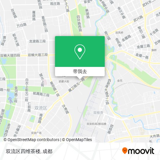 双流区四维茶楼地图