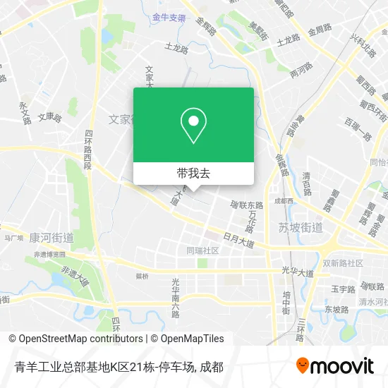 青羊工业总部基地K区21栋-停车场地图