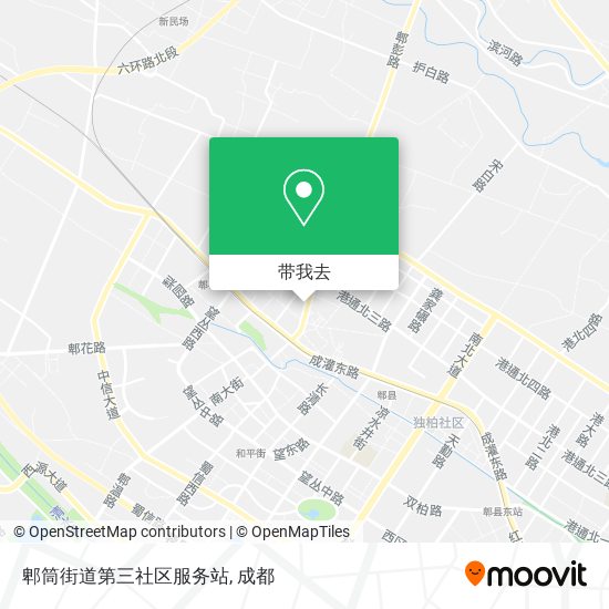 郫筒街道第三社区服务站地图