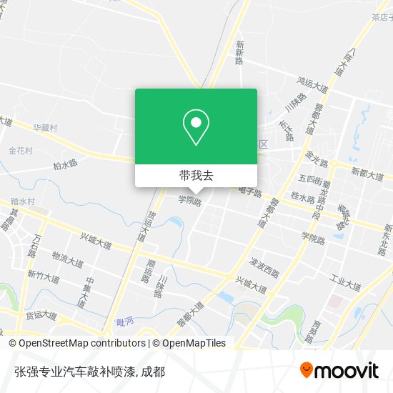 张强专业汽车敲补喷漆地图