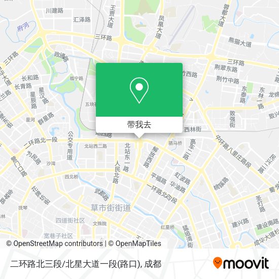 二环路北三段/北星大道一段(路口)地图