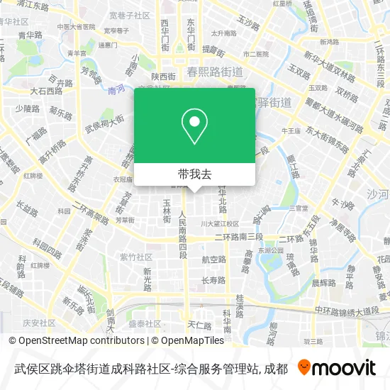 武侯区跳伞塔街道成科路社区-综合服务管理站地图