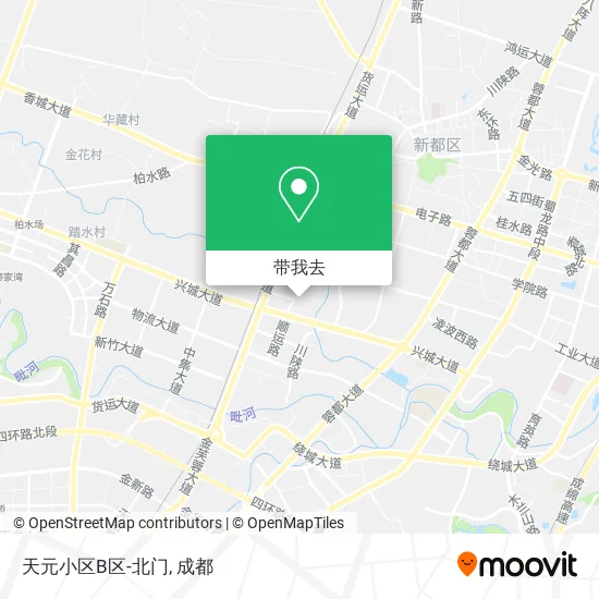 天元小区B区-北门地图