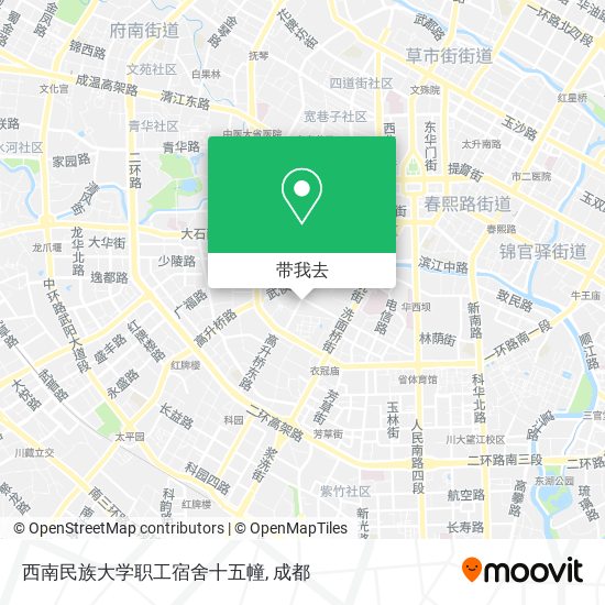 西南民族大学职工宿舍十五幢地图