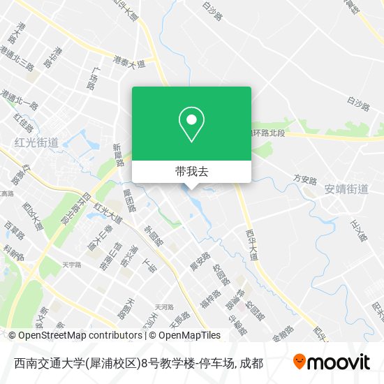 西南交通大学(犀浦校区)8号教学楼-停车场地图