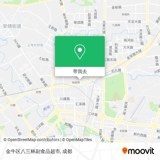 金牛区八三林副食品超市地图