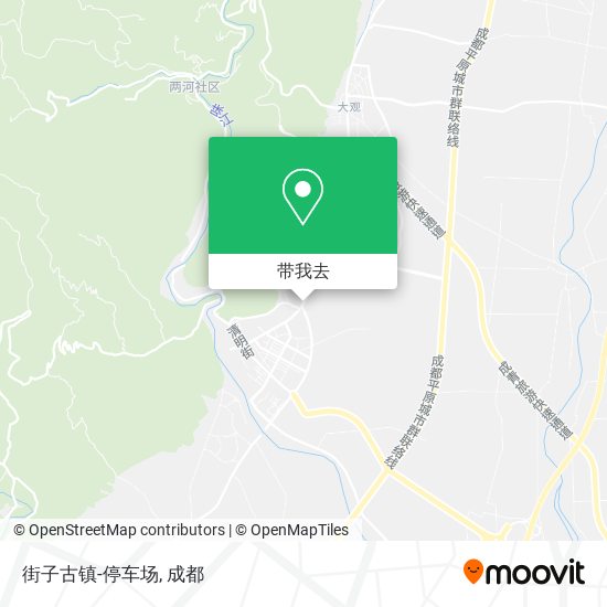 街子古镇-停车场地图