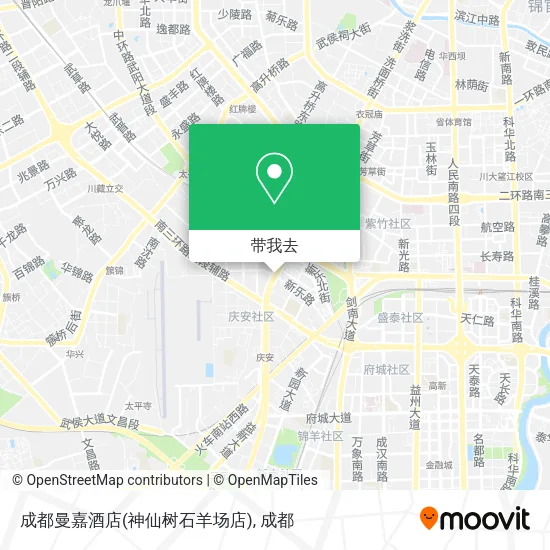 成都曼嘉酒店(神仙树石羊场店)地图