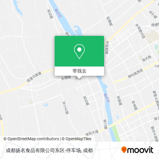 成都扬名食品有限公司东区-停车场地图