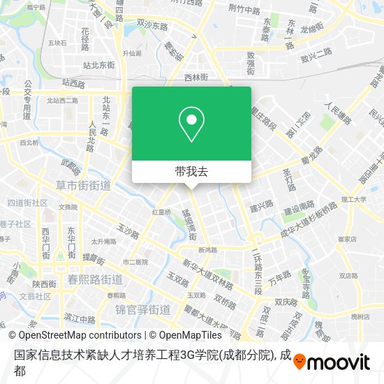 国家信息技术紧缺人才培养工程3G学院(成都分院)地图