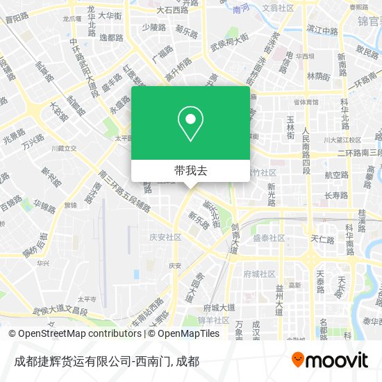 成都捷辉货运有限公司-西南门地图