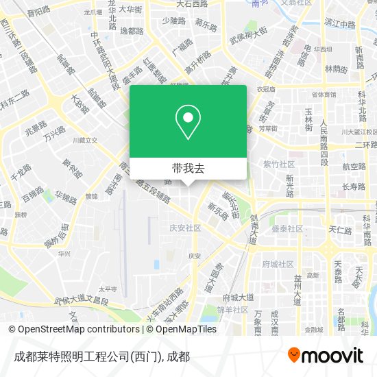 成都莱特照明工程公司(西门)地图