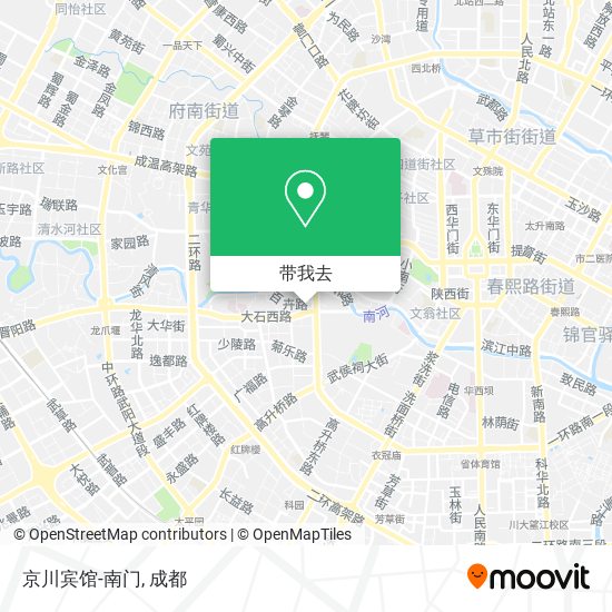 京川宾馆-南门地图