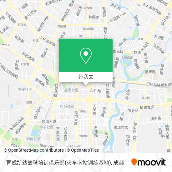 育成凯达篮球培训俱乐部(火车南站训练基地)地图