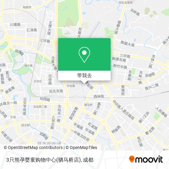 3只熊孕婴童购物中心(驷马桥店)地图
