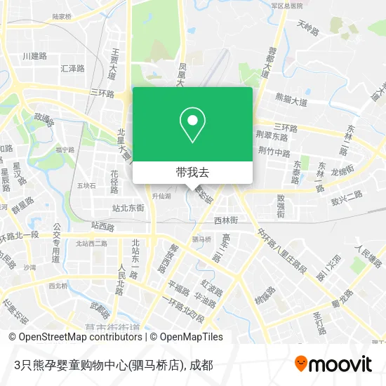 3只熊孕婴童购物中心(驷马桥店)地图