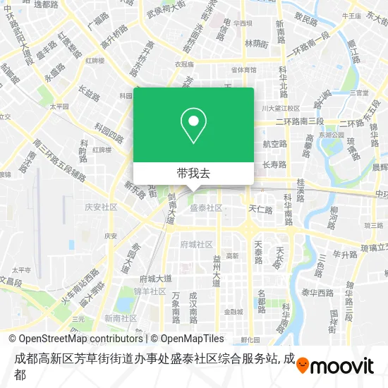 成都高新区芳草街街道办事处盛泰社区综合服务站地图