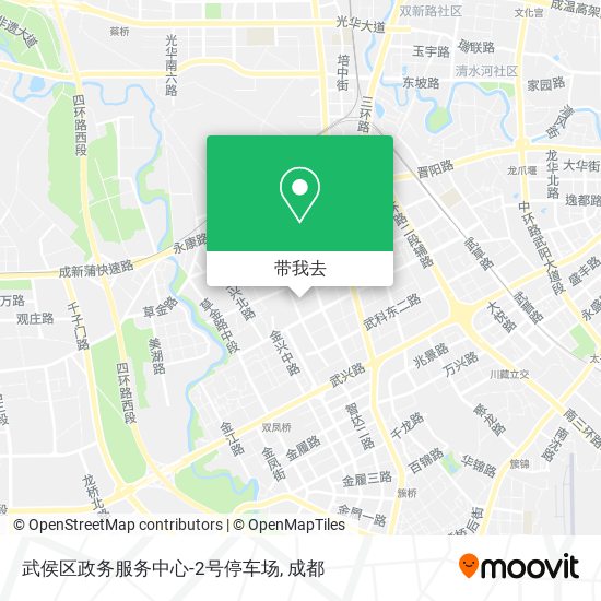 武侯区政务服务中心-2号停车场地图