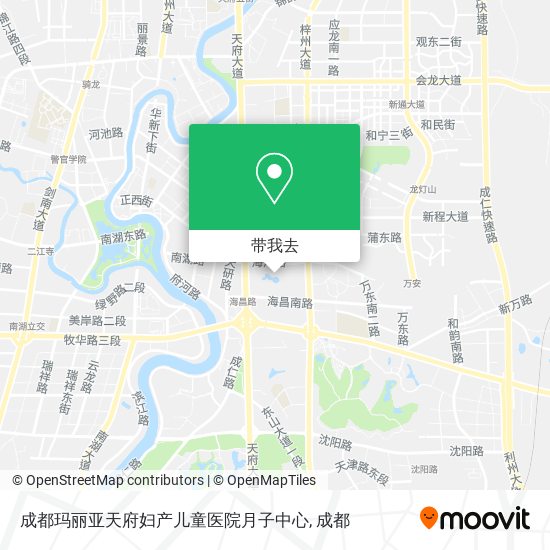 成都玛丽亚天府妇产儿童医院月子中心地图