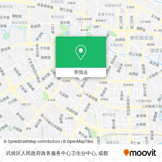 武侯区人民政府政务服务中心卫生分中心地图