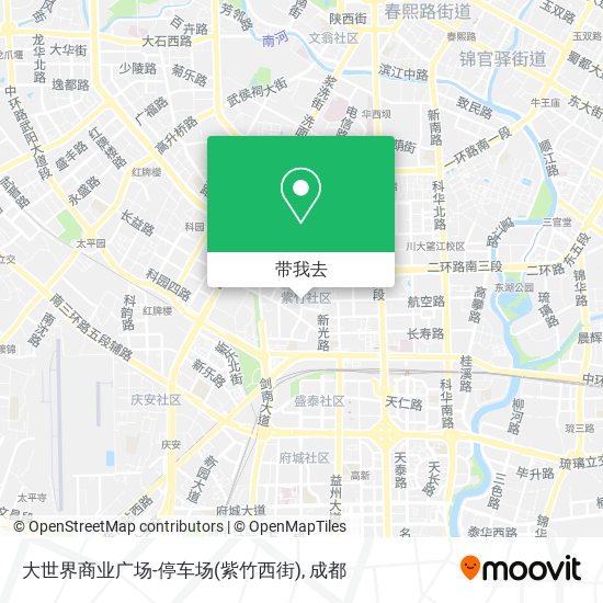 大世界商业广场-停车场(紫竹西街)地图