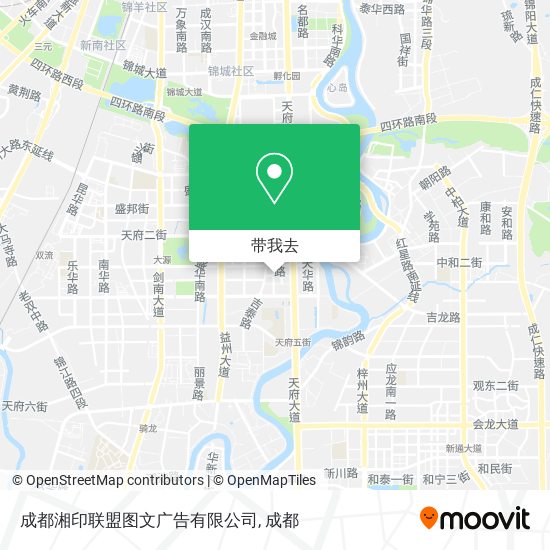 成都湘印联盟图文广告有限公司地图