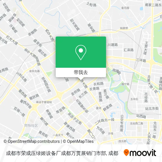 成都市荣成压绿姬设备厂成都万贯展销门市部地图