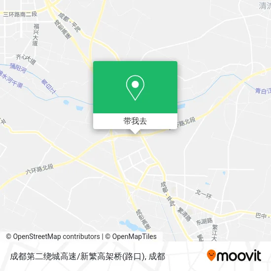 成都第二绕城高速/新繁高架桥(路口)地图