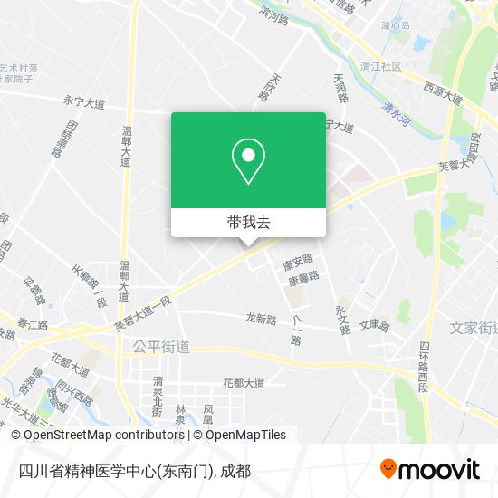 四川省精神医学中心(东南门)地图