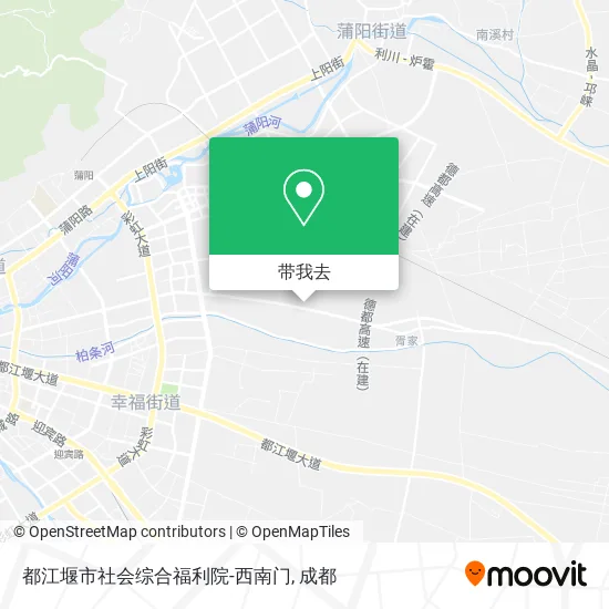 都江堰市社会综合福利院-西南门地图