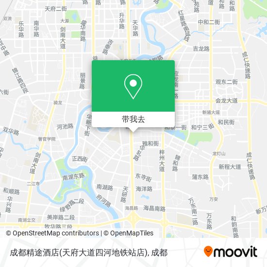 成都精途酒店(天府大道四河地铁站店)地图