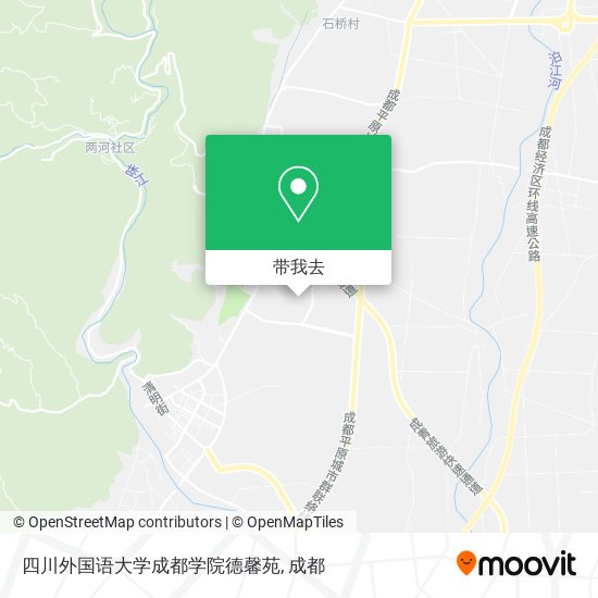 四川外国语大学成都学院德馨苑地图