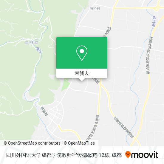 四川外国语大学成都学院教师宿舍德馨苑-12栋地图