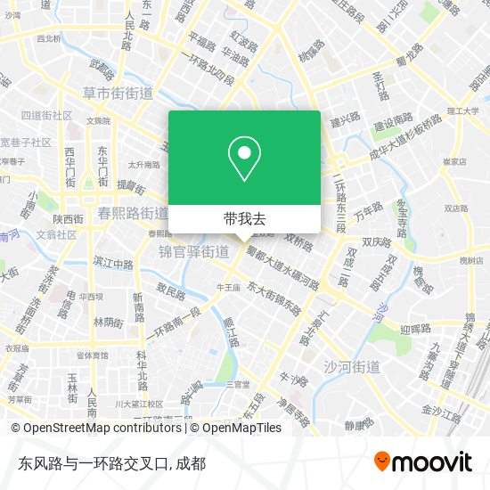 东风路与一环路交叉口地图