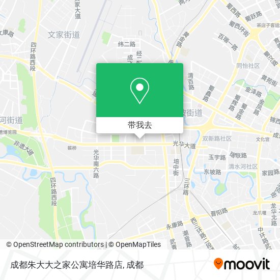 成都朱大大之家公寓培华路店地图