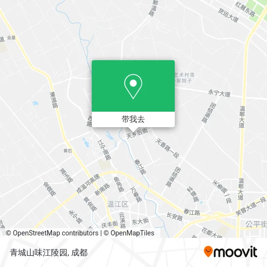 青城山味江陵园地图