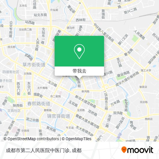成都市第二人民医院中医门诊地图