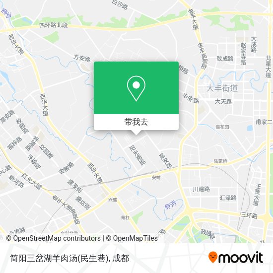 简阳三岔湖羊肉汤(民生巷)地图