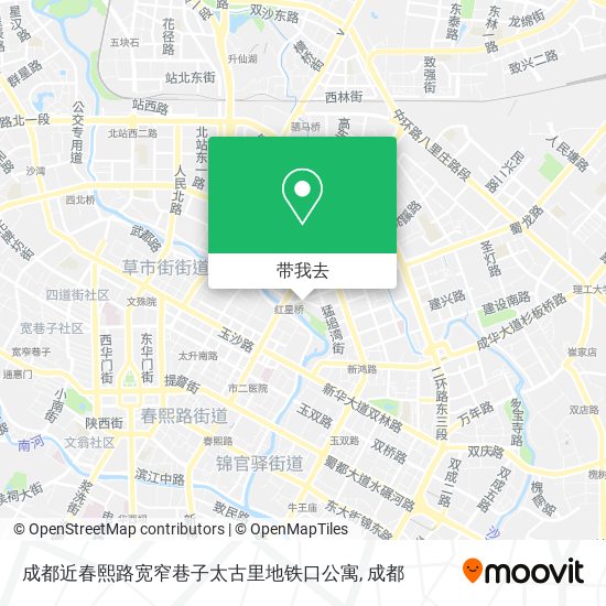 成都近春熙路宽窄巷子太古里地铁口公寓地图