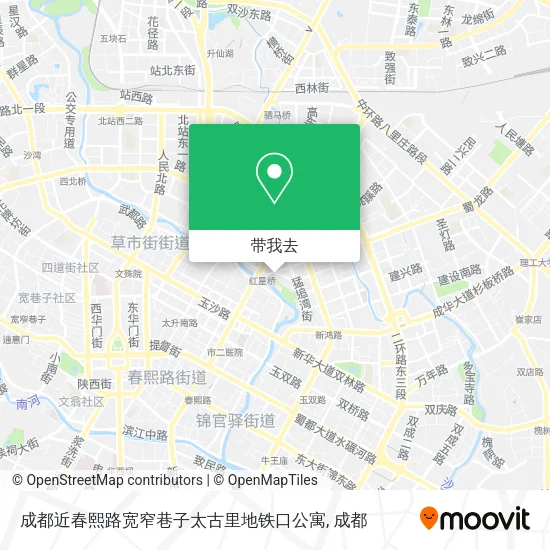 成都近春熙路宽窄巷子太古里地铁口公寓地图