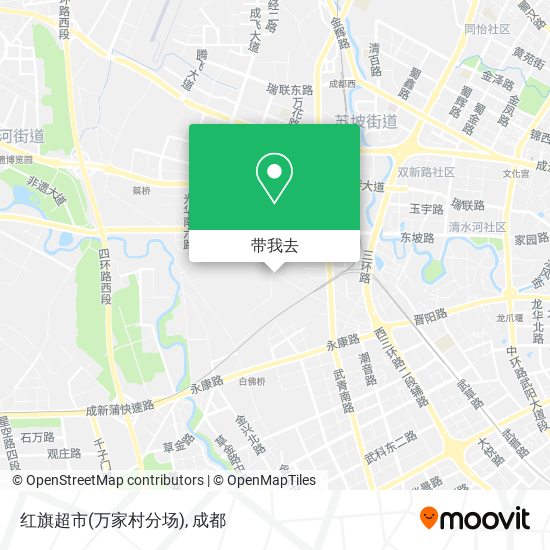 红旗超市(万家村分场)地图