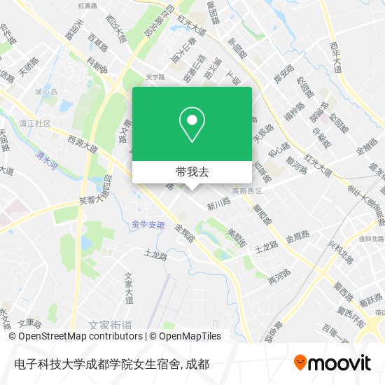 电子科技大学成都学院女生宿舍地图
