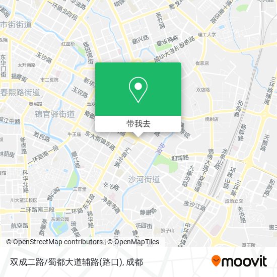 双成二路/蜀都大道辅路(路口)地图